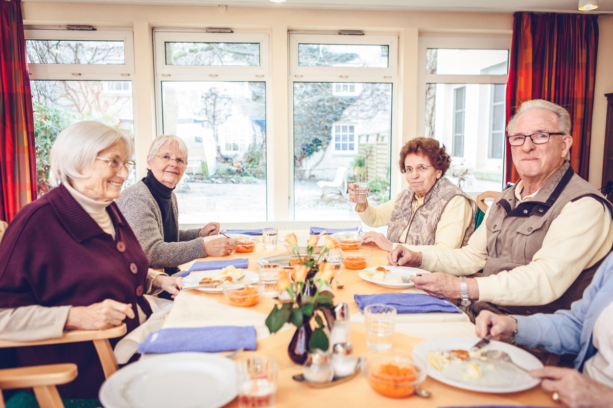 Gemütlicher Aufenthaltsbereich im Haus an der Speicherlinie